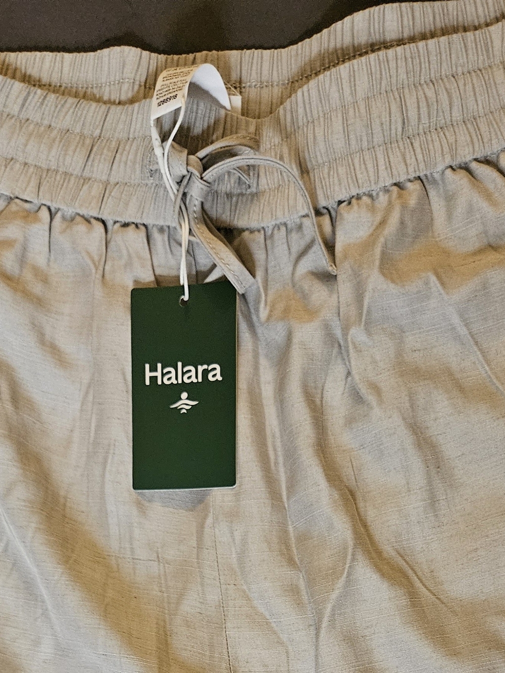 HALARA Sage Green Wide Leg Linen Drawstring Pants - Picture 4 of 5
